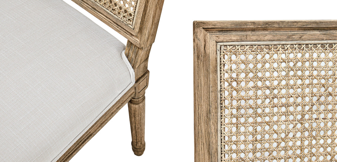 Стул French Provence Rattan Beige Stool
