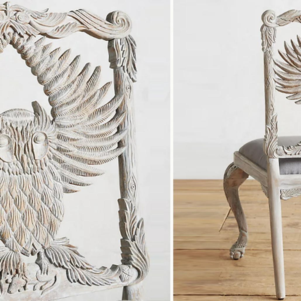Стул Handcarved Menagerie Owl Dining Chair
