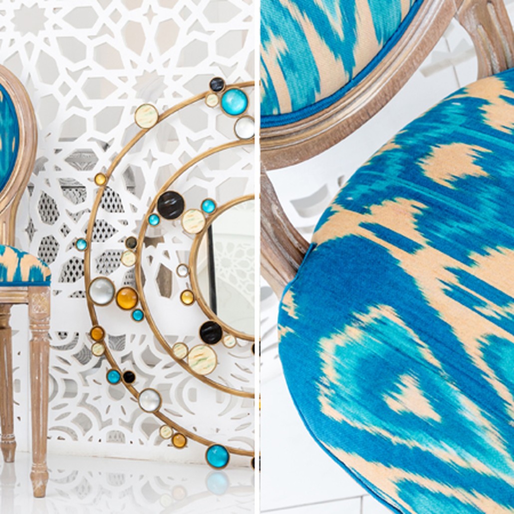 Стул Ikat Pattern Голубой
