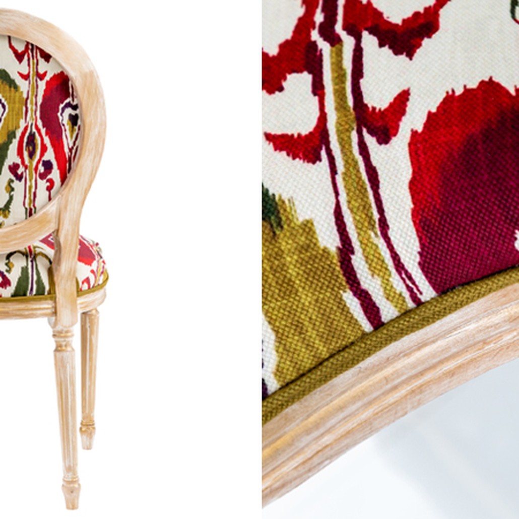 Стул Ikat Pattern Красно-белый