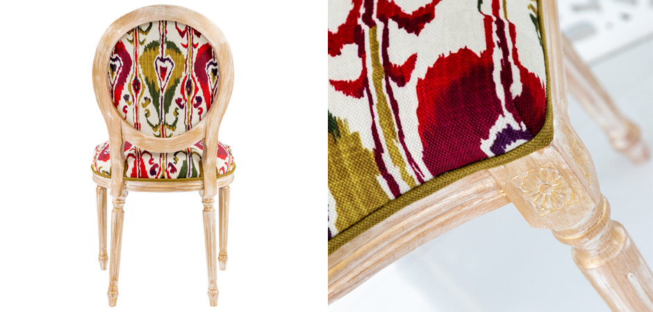 Стул Ikat Pattern Красно-белый