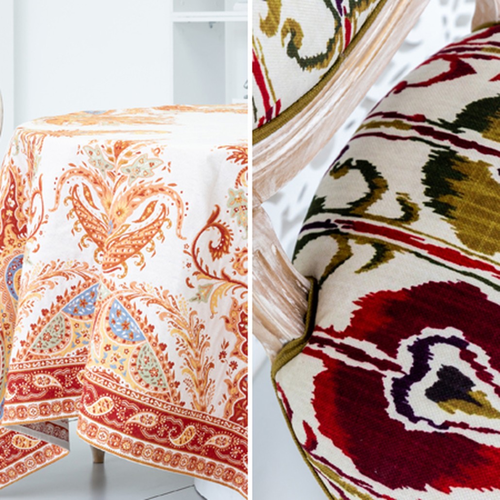 Стул Ikat Pattern Красно-белый