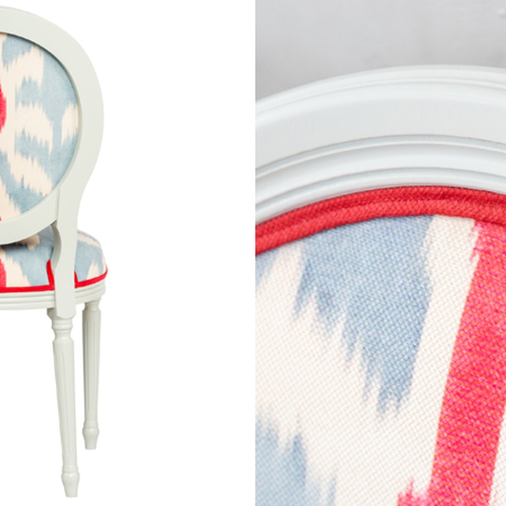 Стул Ikat Pattern с белым основанием