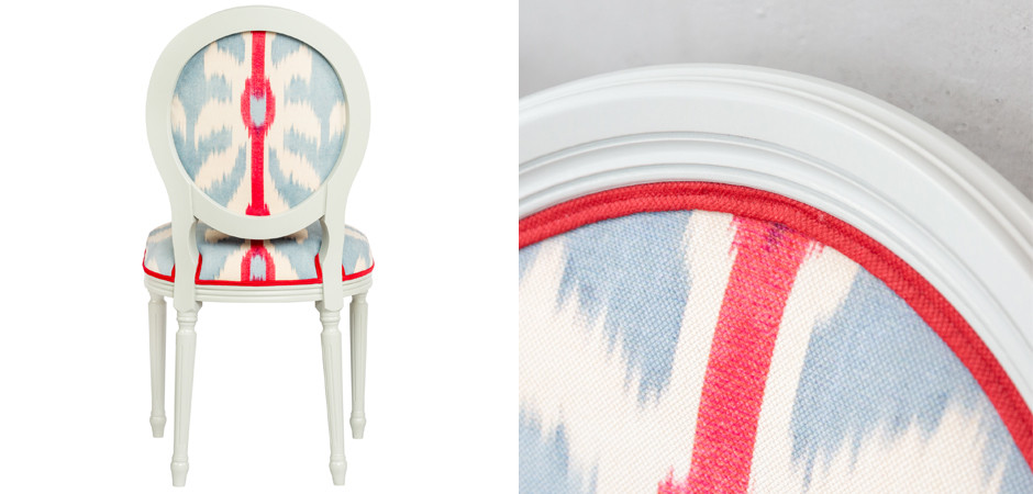 Стул Ikat Pattern с белым основанием