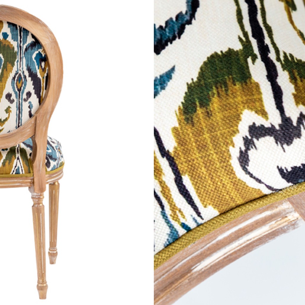 Стул Ikat Pattern с овальной спинкой