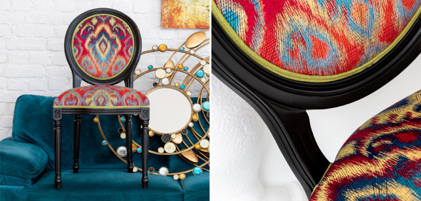 Стул Ikat Pattern Черный