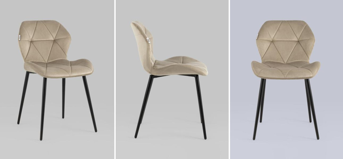 Стул Jeroen Chair II Бежевый Велюр