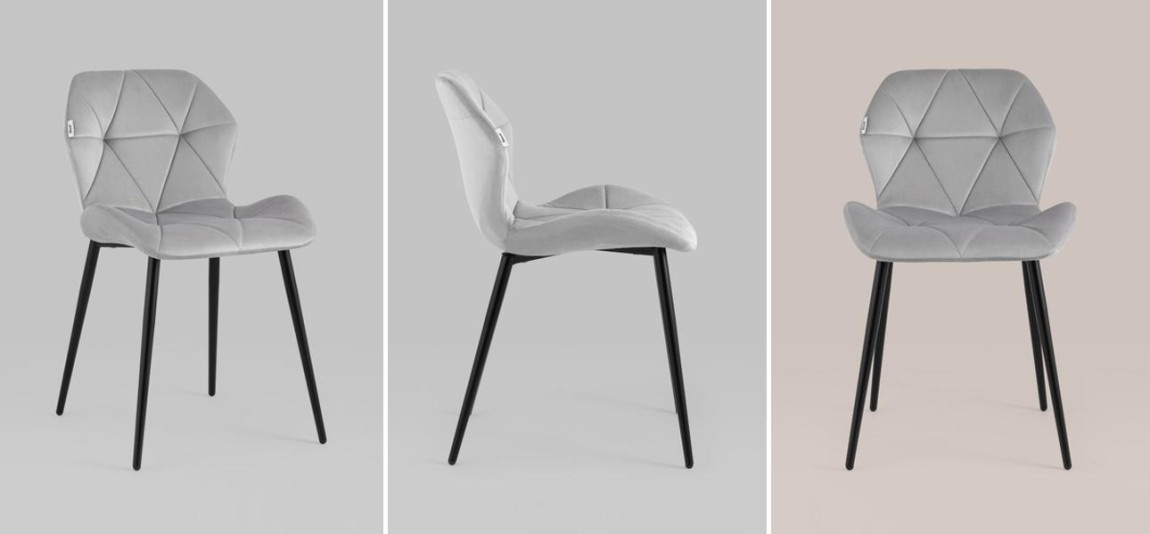 Стул Jeroen Chair II Серый Велюр