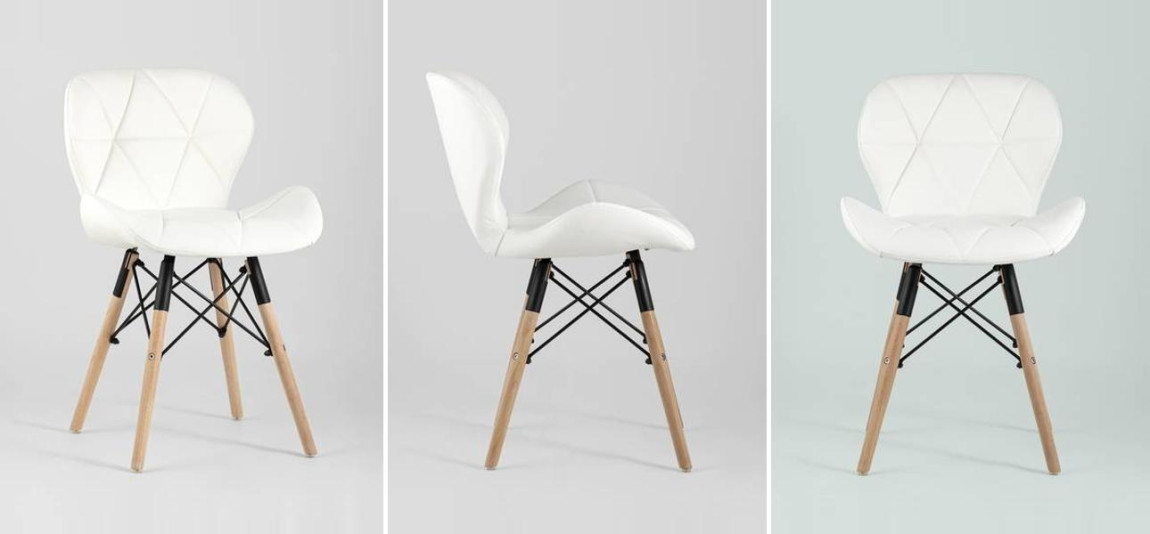 Стул Jeroen Chair Белая Экокожа