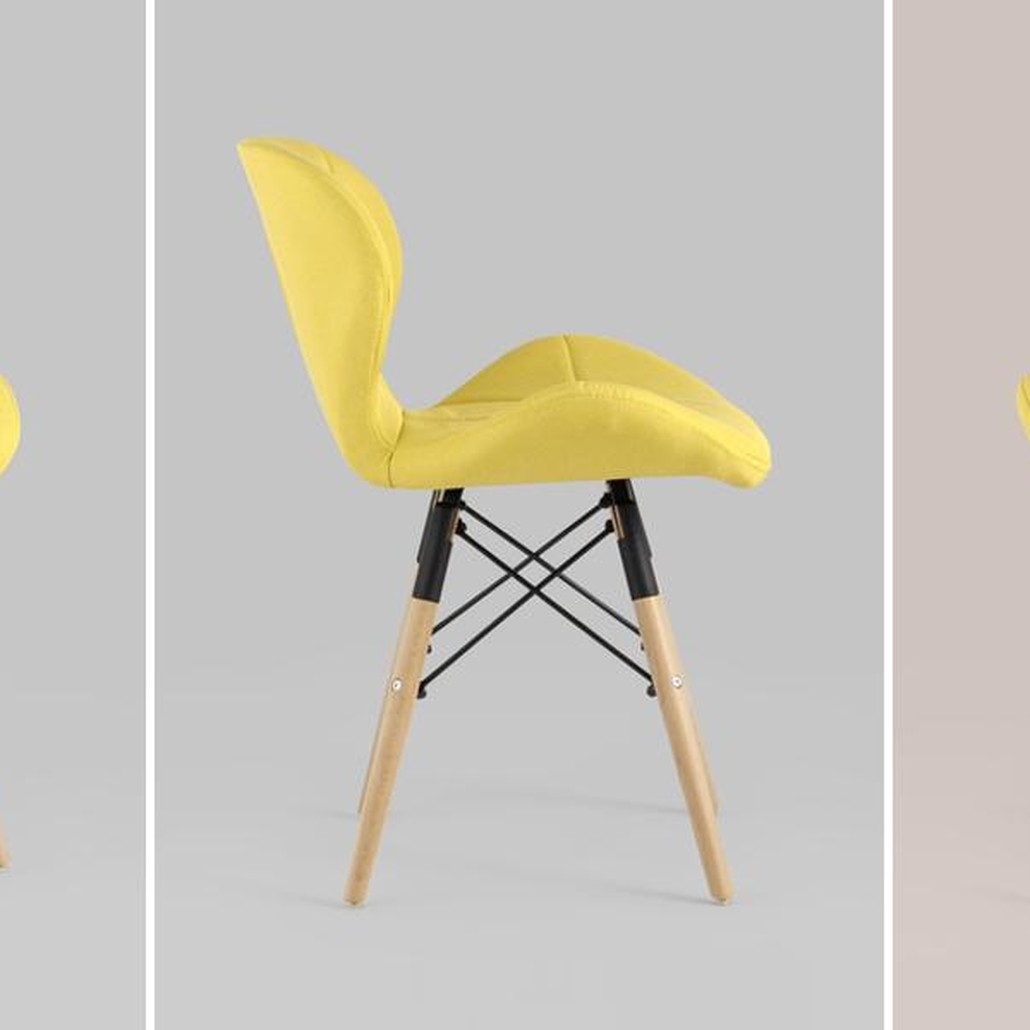 Стул Jeroen Chair Рогожка Желтый Цвет