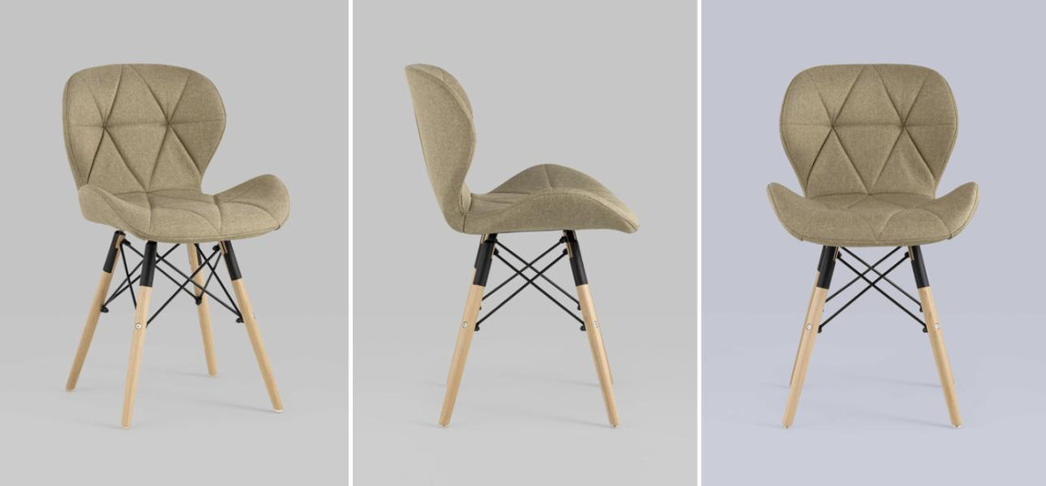 Стул Jeroen Chair Рогожка Коричневый Цвет