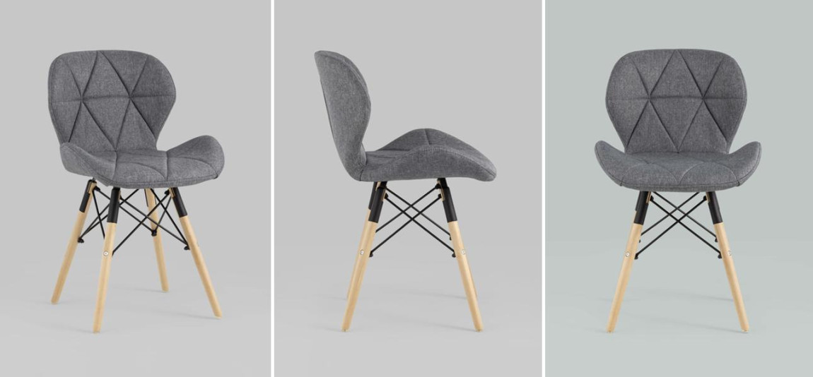 Стул Jeroen Chair Рогожка Серый Цвет