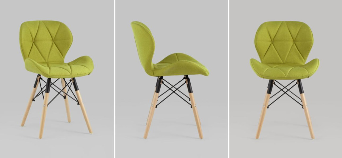 Стул Jeroen Chair Рогожка Цвет Лайм