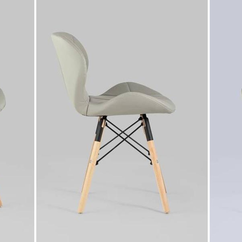 Стул Jeroen Chair Серая Экокожа