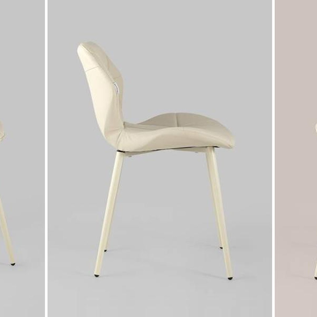 Стул Jeroen II Chair Экокожа Кремовый цвет