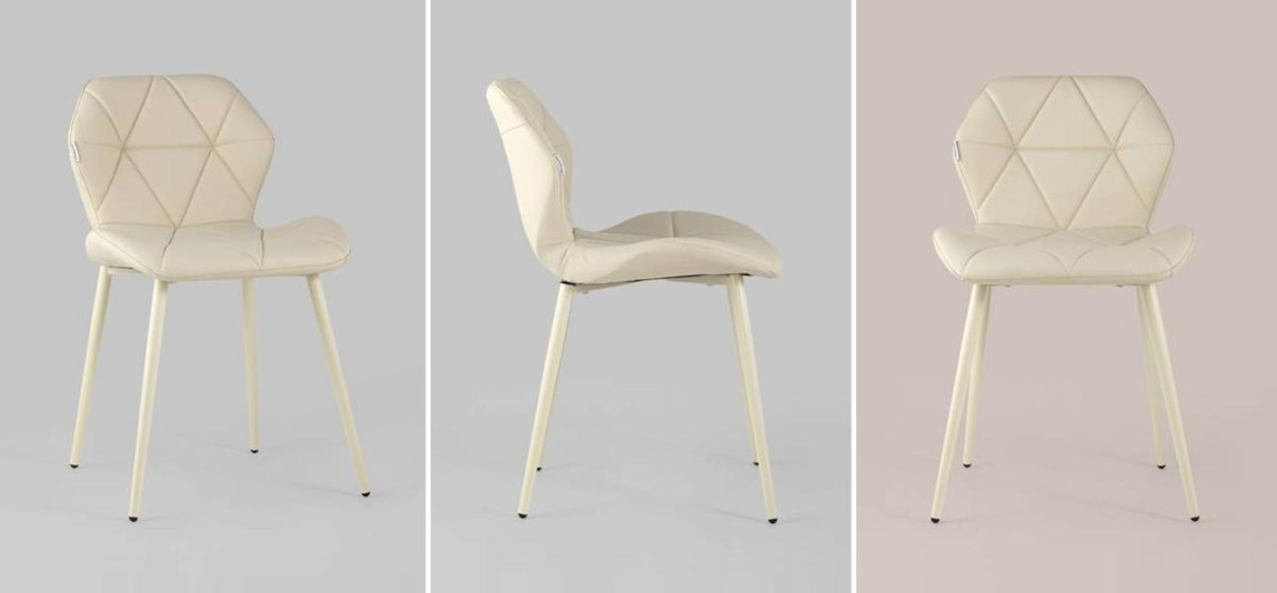 Стул Jeroen II Chair Экокожа Кремовый цвет