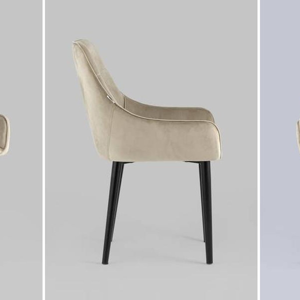 Стул Joan Chair Бежевый Велюр