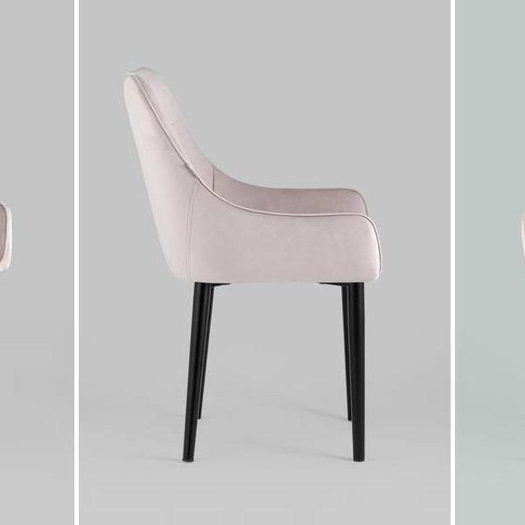 Стул Joan Chair Светло-Розовый Велюр