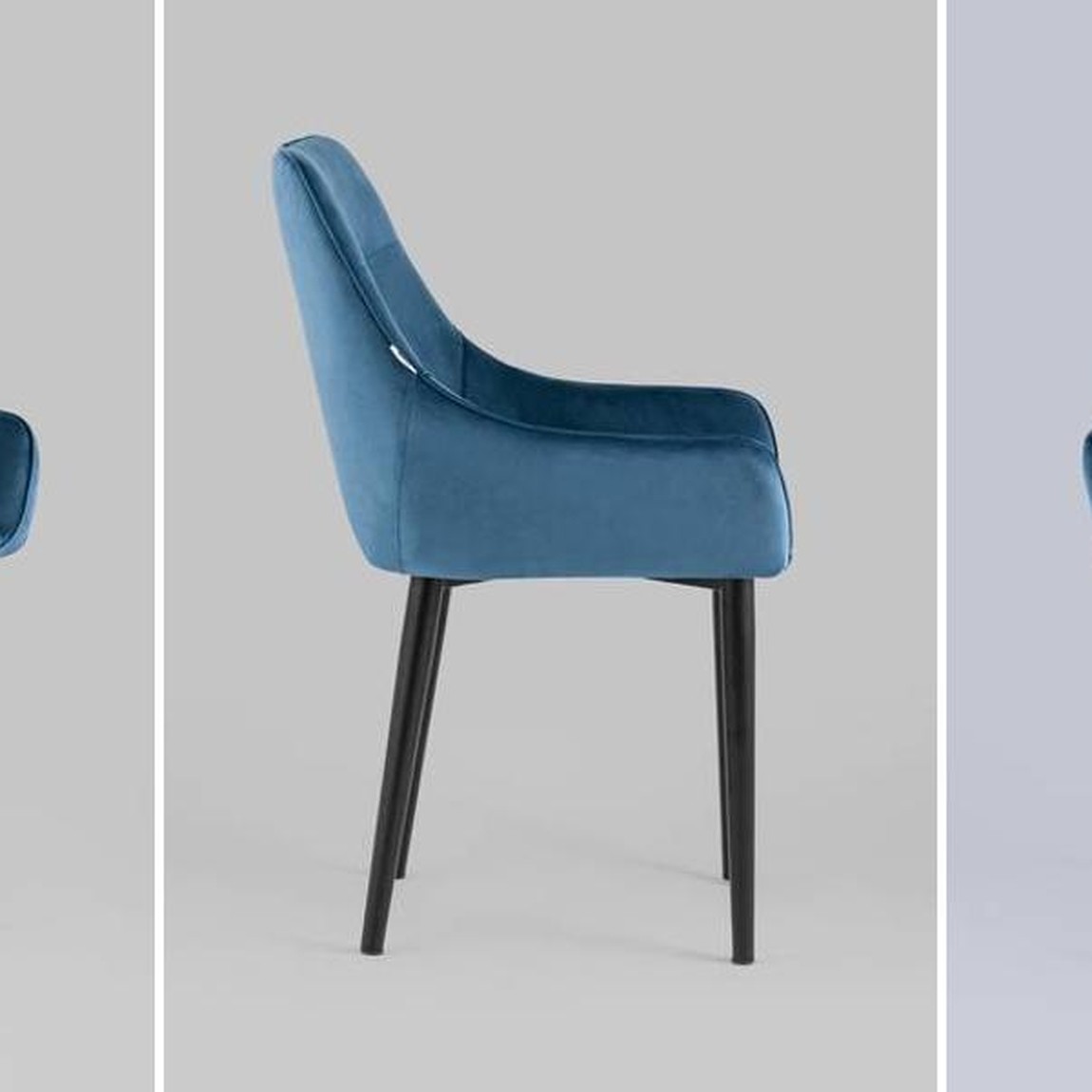 Стул Joan Chair Синий Велюр