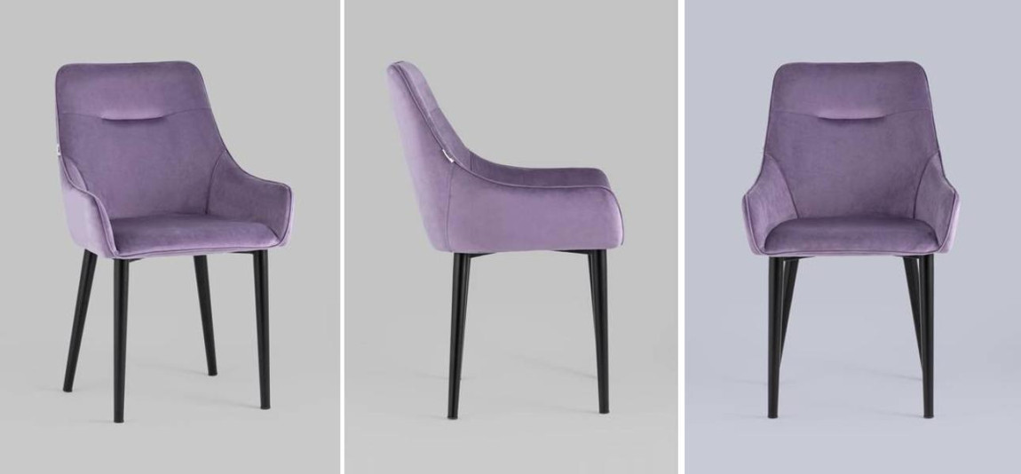 Стул Joan Chair Сиреневый Велюр