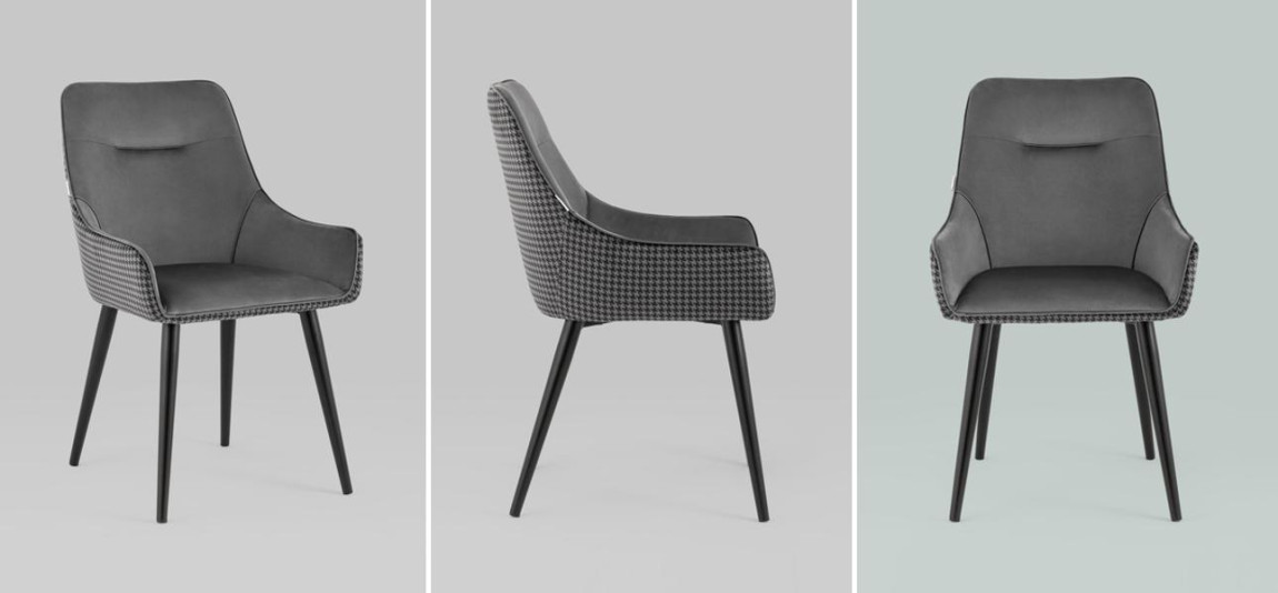 Стул Joan Chair Ткань Гусиная Лапка