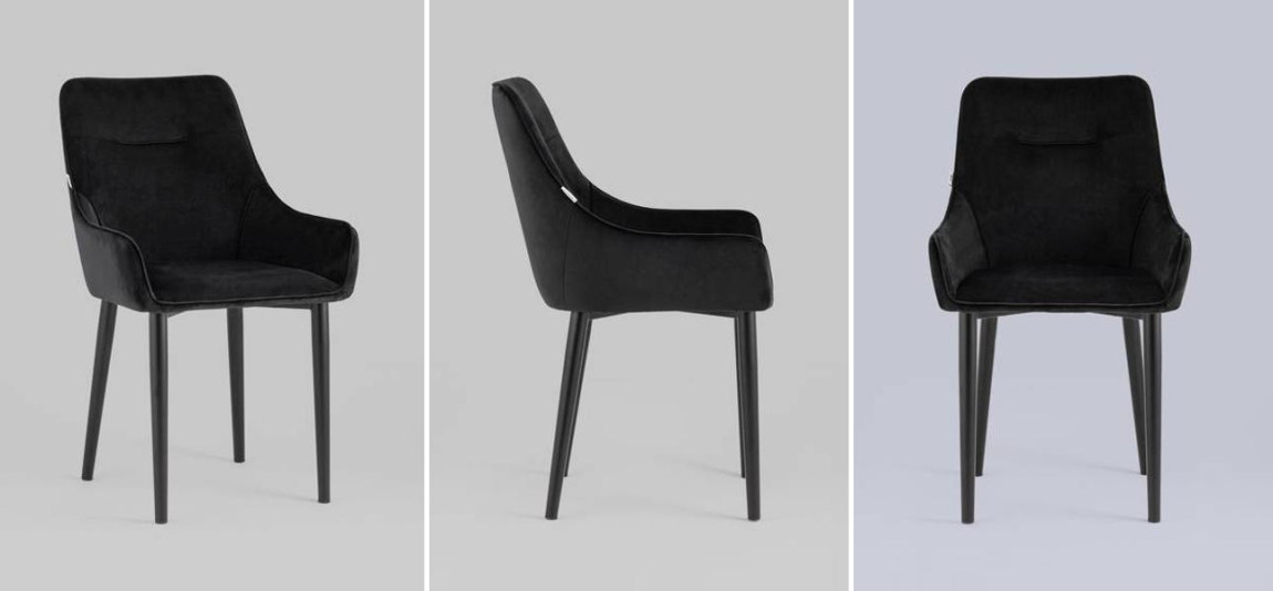 Стул Joan Chair Черный Велюр