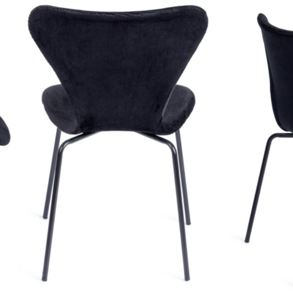 Стул Julissa Black Chair флок