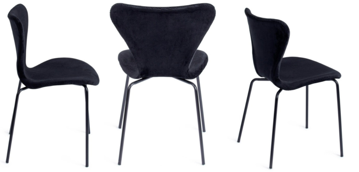 Стул Julissa Black Chair флок