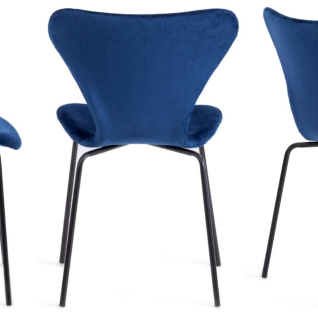 Стул Julissa Blue Chair флок