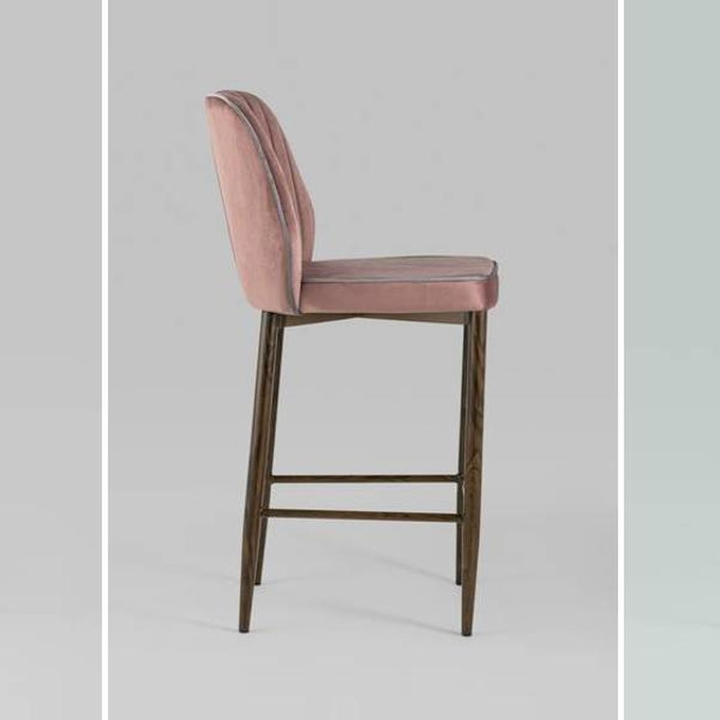 Стул Lawrence Chair Пыльно-Розовый Серый кант