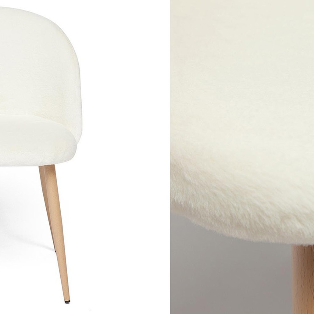 Стул Lea white plush