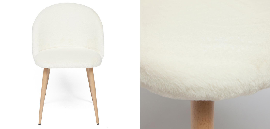 Стул Lea white plush