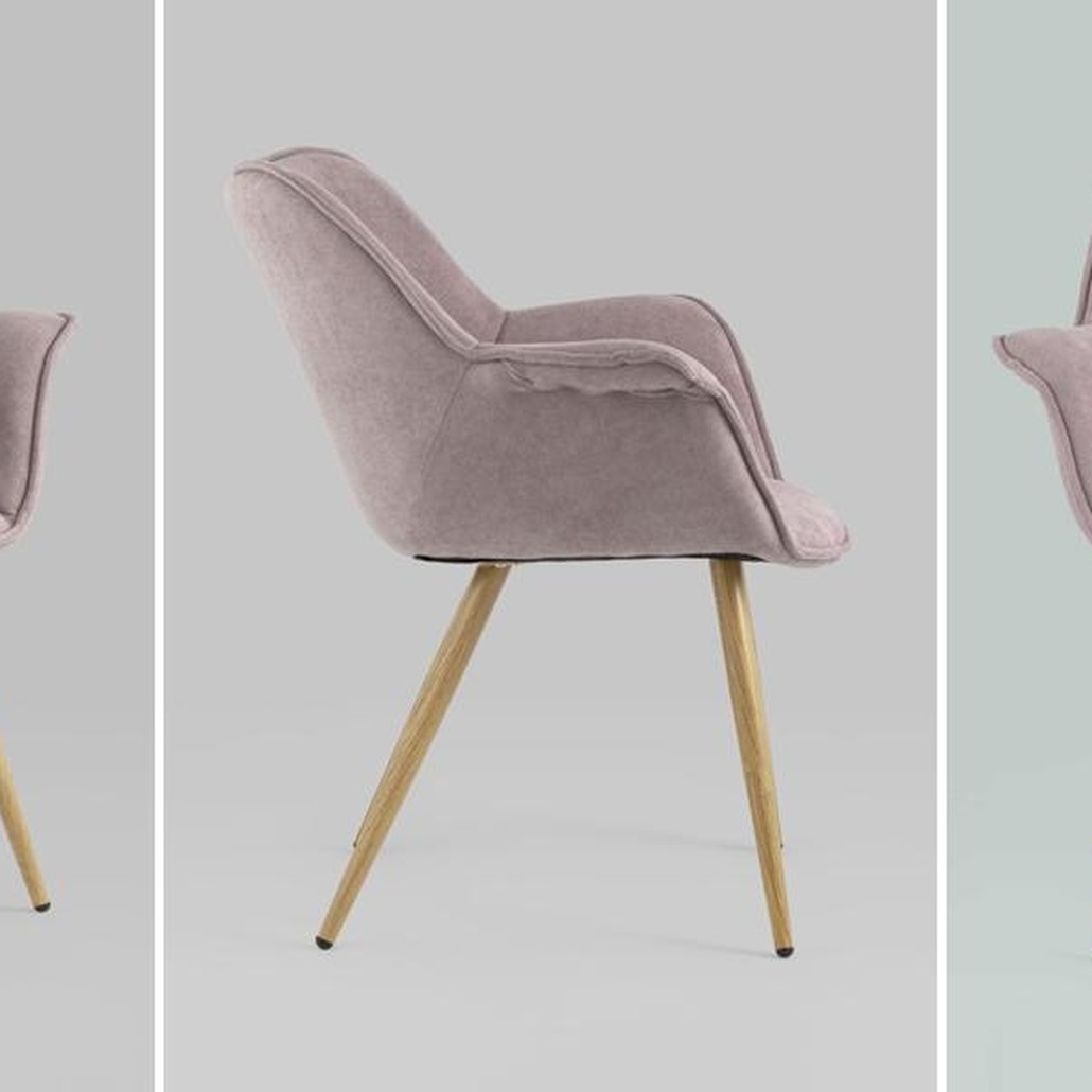 Стул Mason Chair Пепельно-Розовый Ножки светлое дерево