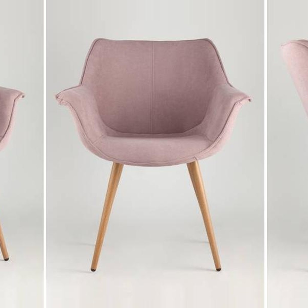 Стул Mason Chair Пыльно-Розовый Ножки светлое дерево