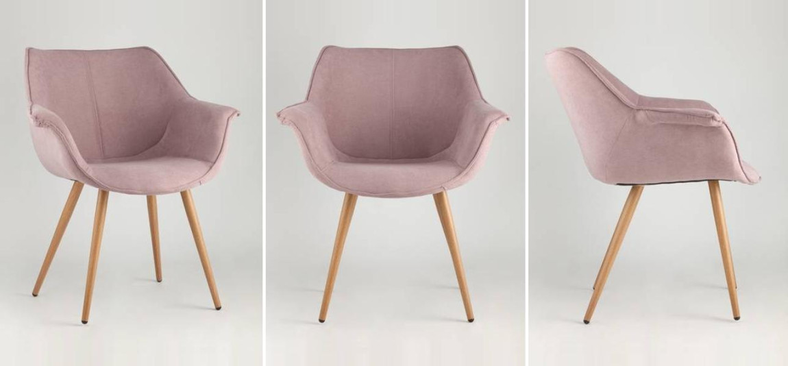 Стул Mason Chair Пыльно-Розовый Ножки светлое дерево