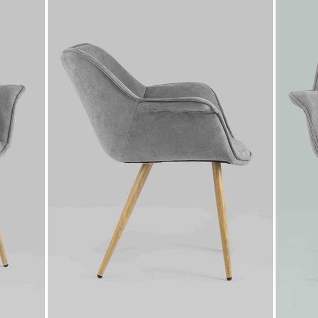 Стул Mason Chair Серый Ножки светлое дерево