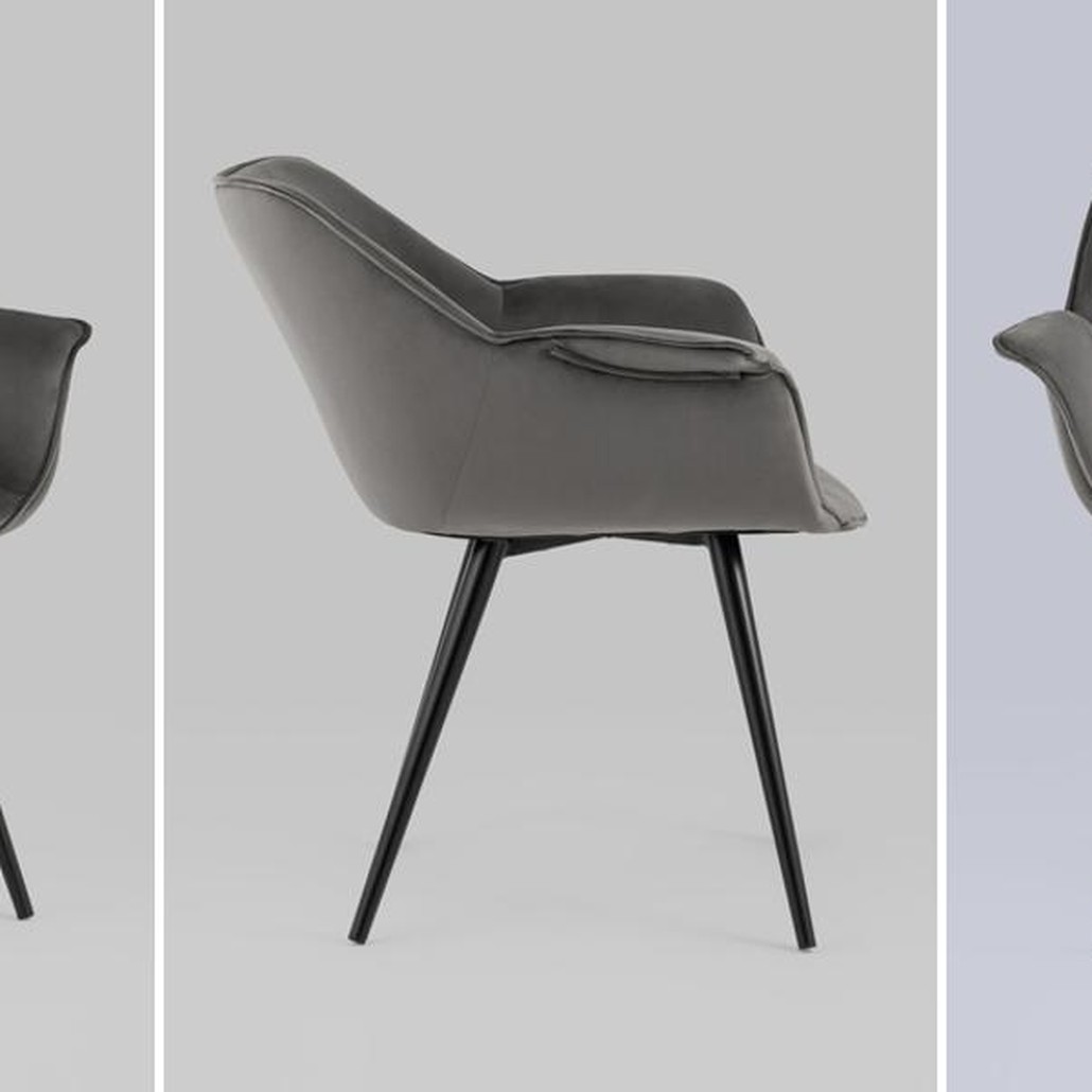 Стул Mason chair Темно-Серый велюр