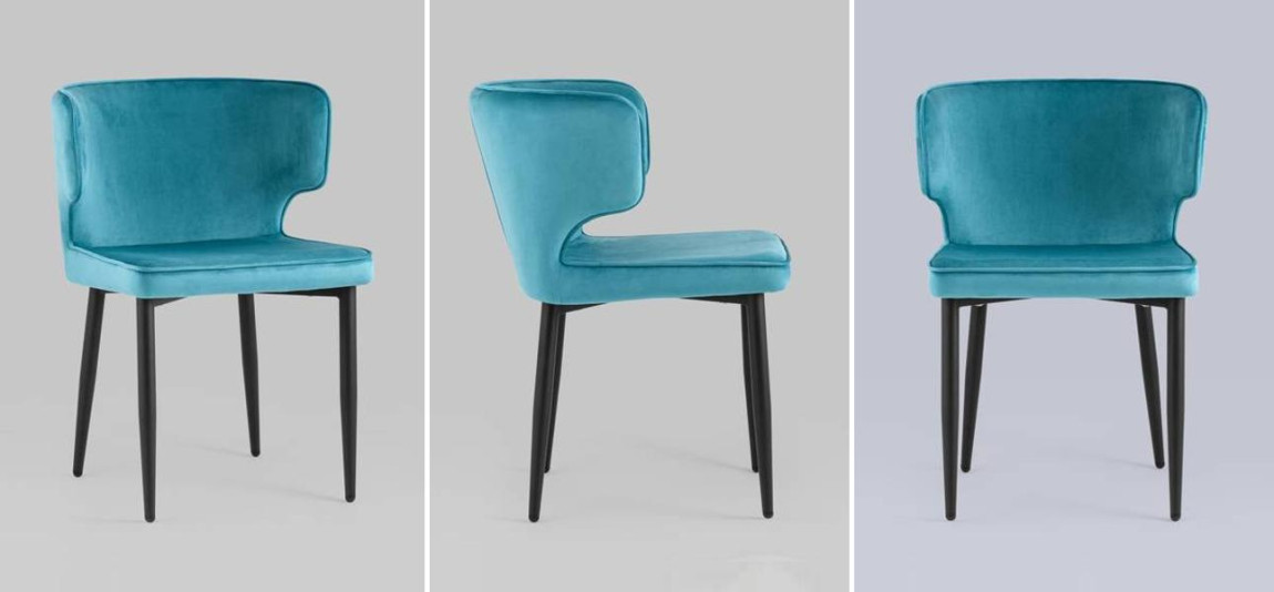 Стул Mateo Chair Бирюзовый Велюр