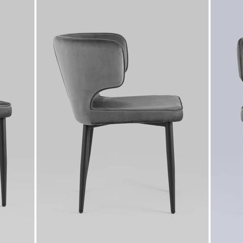 Стул Mateo Chair Серый Велюр