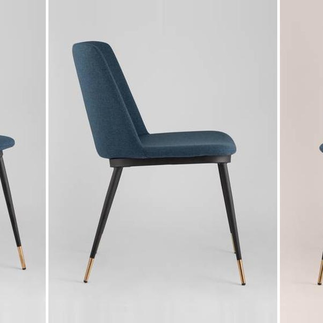 Стул Melissa  Chair Синяя Рогожка