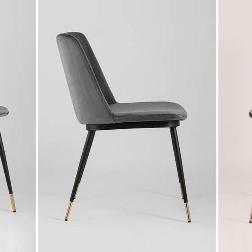 Стул Melissa Chair Серый Велюр