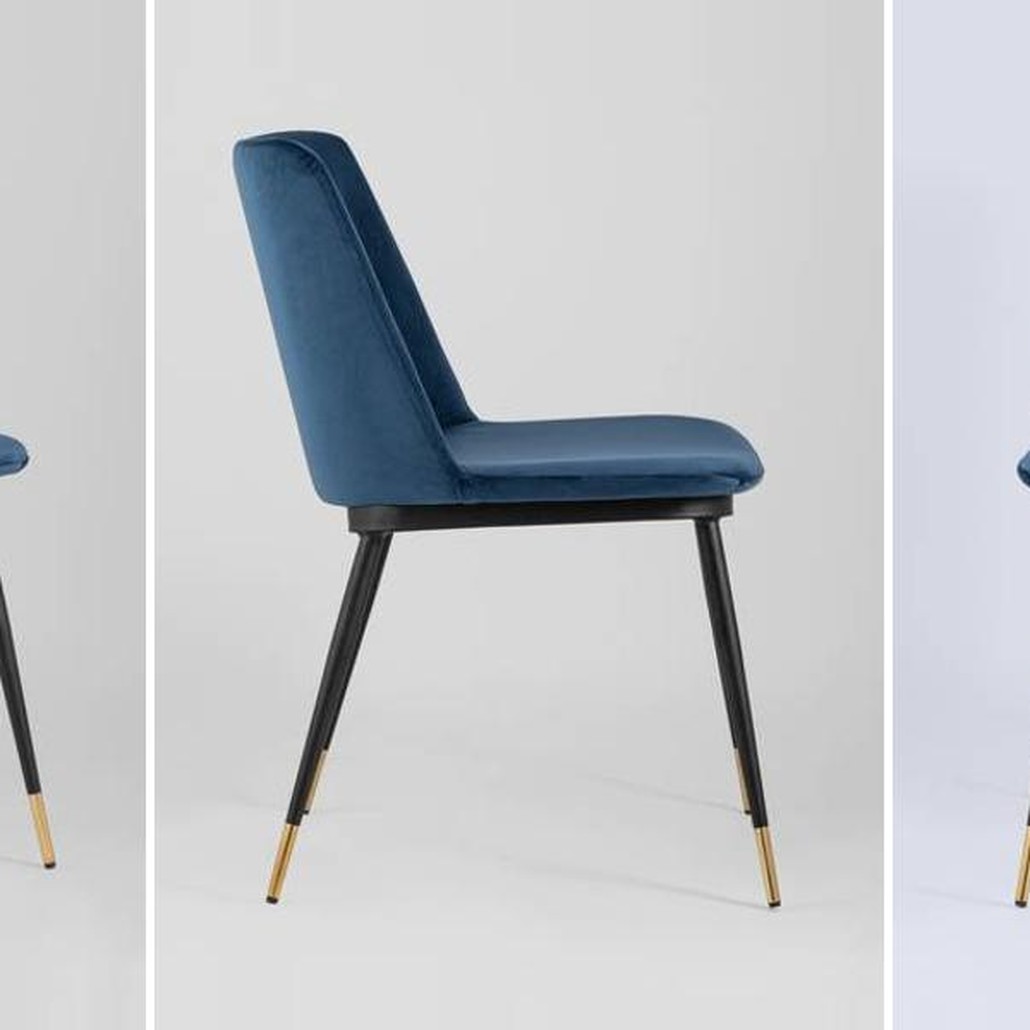 Стул Melissa Chair Синий Велюр