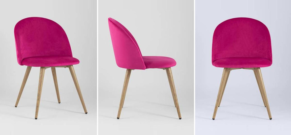 Стул Miruna Chair II Велюр Фуксия