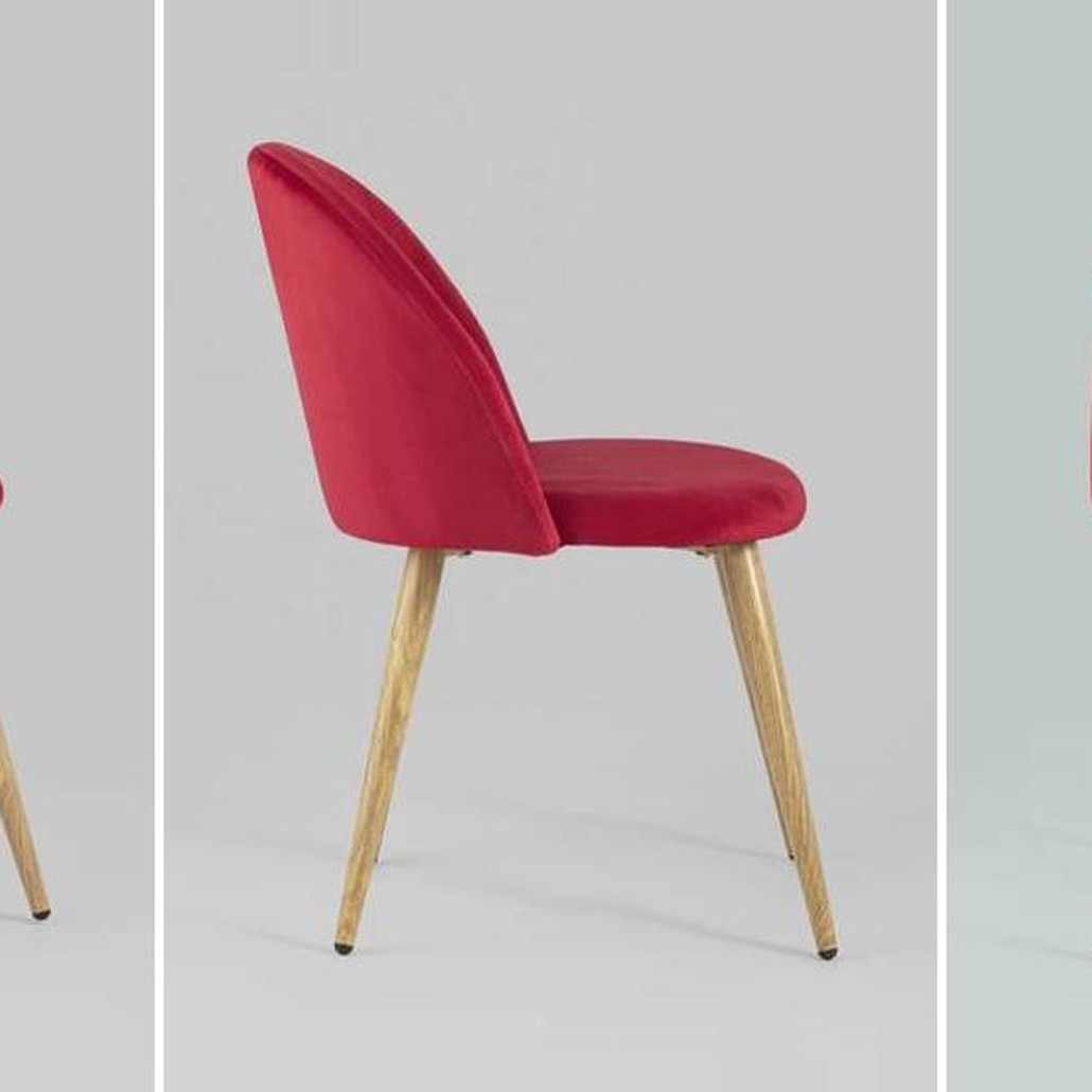Стул Miruna Chair II Красный Велюр