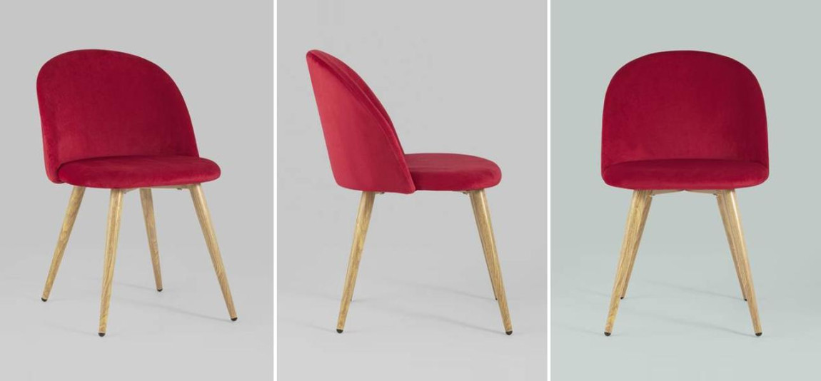 Стул Miruna Chair II Красный Велюр
