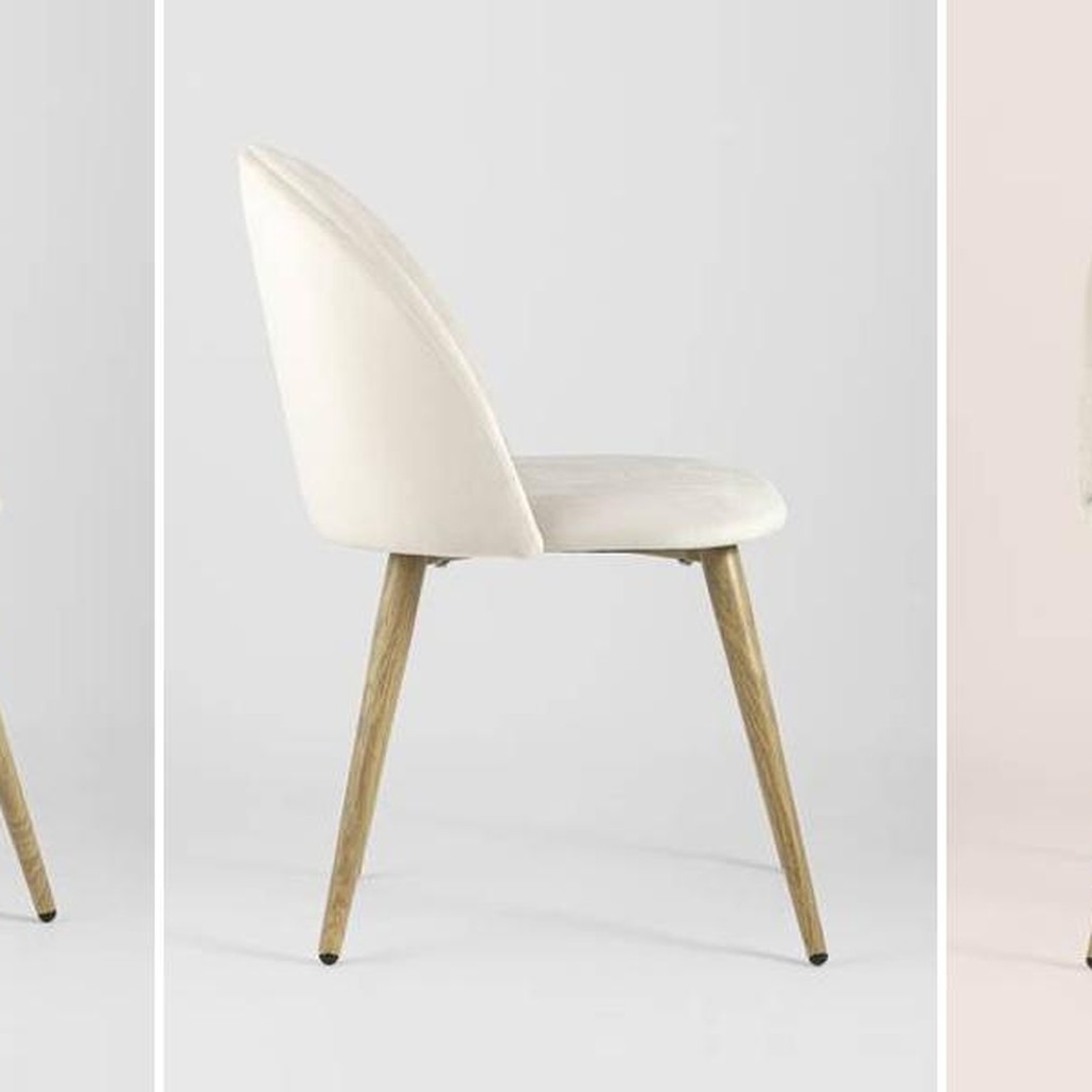 Стул Miruna Chair II Молочный Велюр