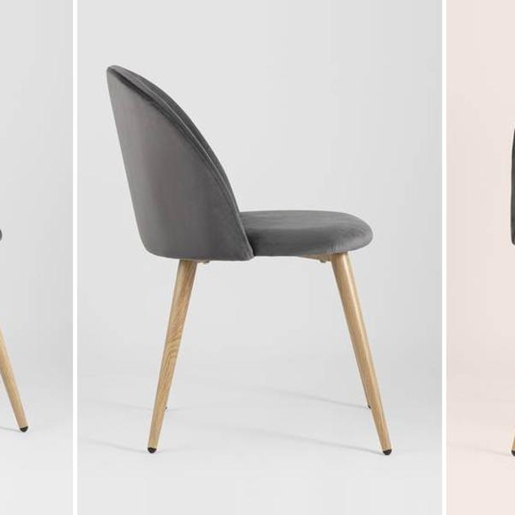Стул Miruna Chair II Серый Велюр