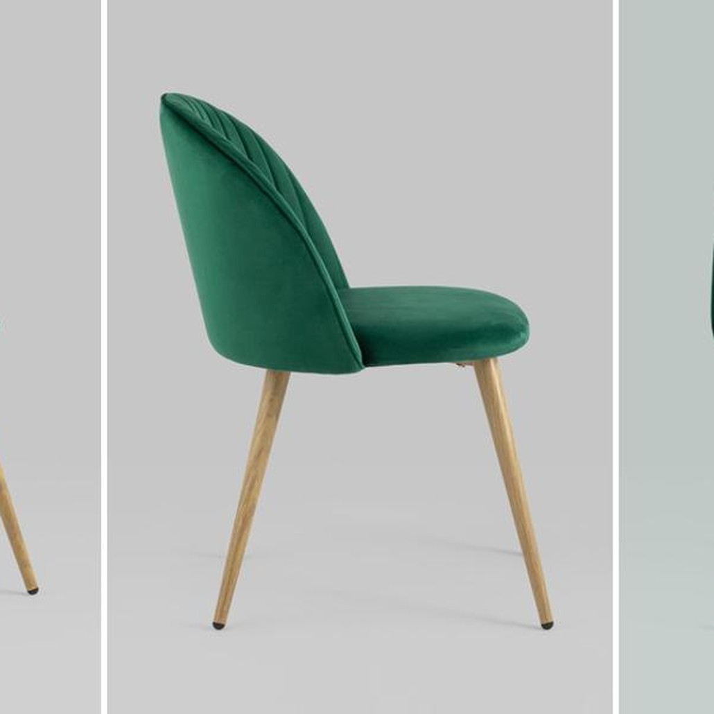 Стул Miruna Chair Изумрудно-Зеленый Велюр