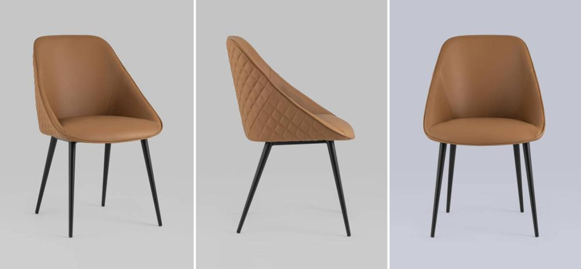 Стул Miruna Chair Коричневая Экокожа