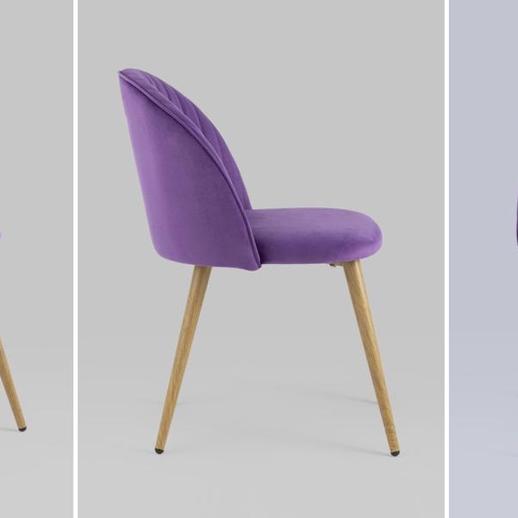 Стул Miruna Chair Лиловый Велюр
